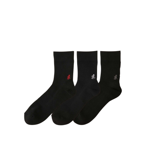 Basic Crew Sock 3-Pack - Black