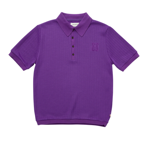 Knit Polo Shirt - Purple