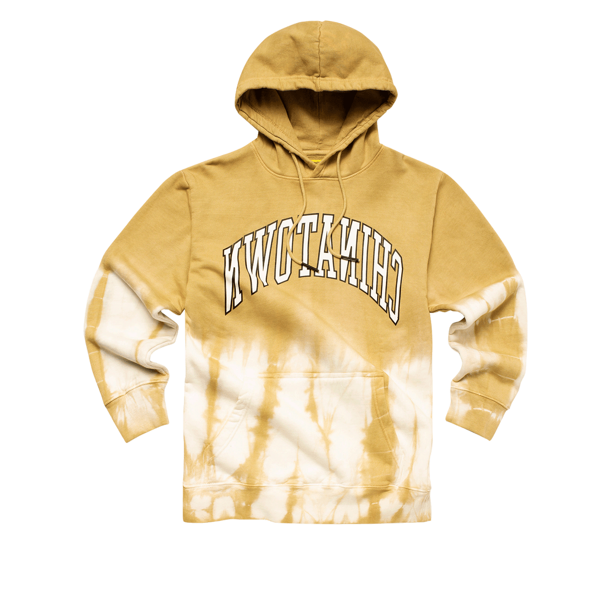 Reverse Arc Tie Dye Hoodie Tan